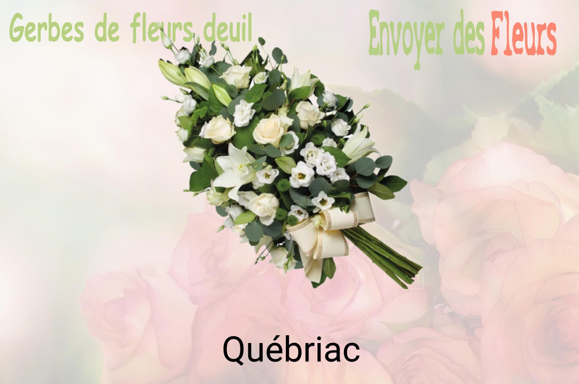 Gerbe de fleurs de deuil livrée à Québriac